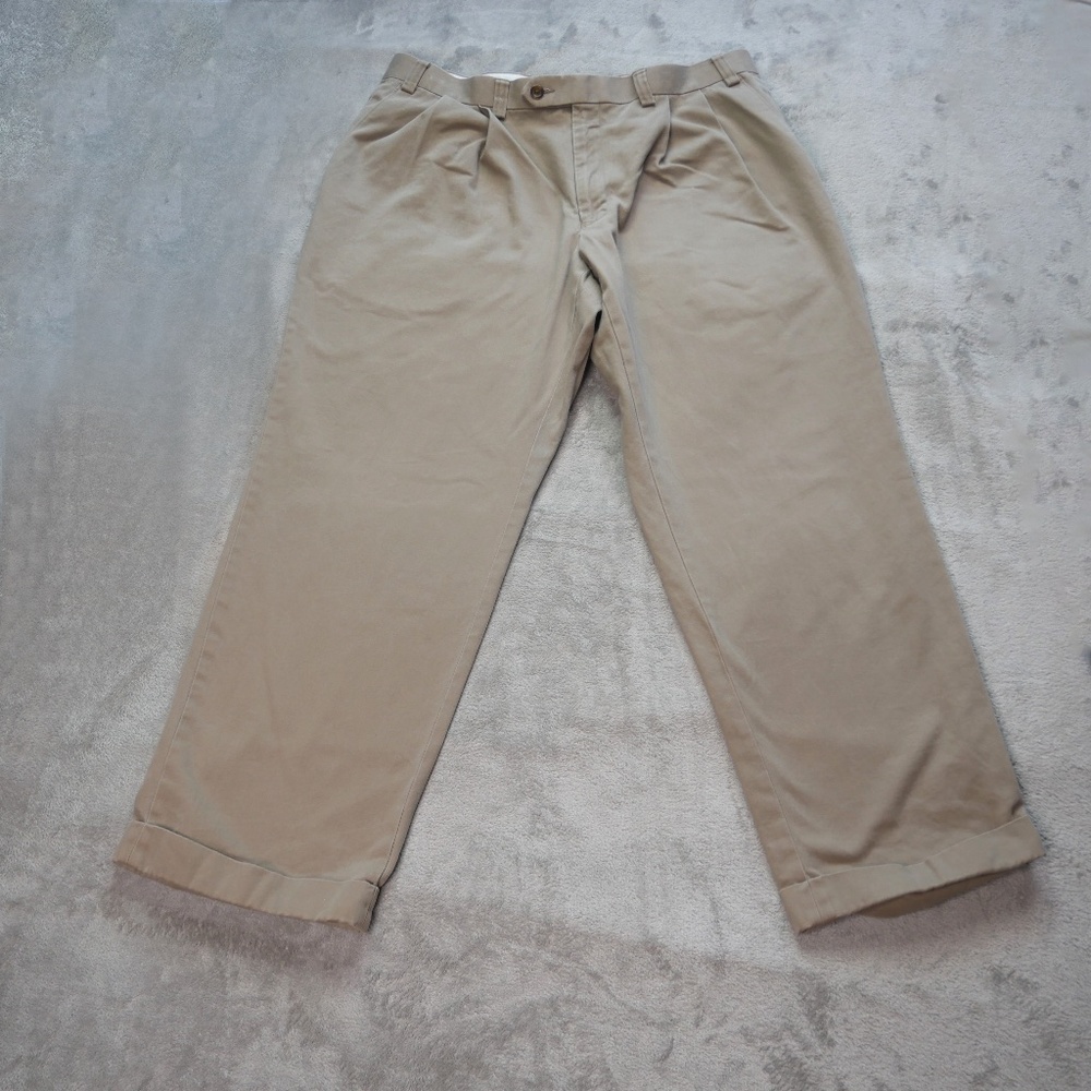 Lauren Ralph Lauren Mens 36W x 29L 100% Cotton Chino Khaki Tan Trouser Pants